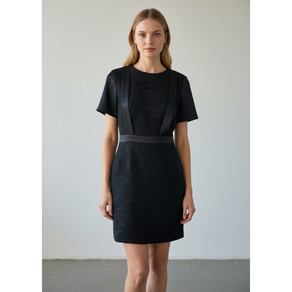 Phillip Lim 3.1 Black Tweed Silk-Blend Open-Back Dress – Women’s Size Medium
